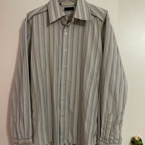 7 Diamonds button down long sleeve dress shirt size XL‎